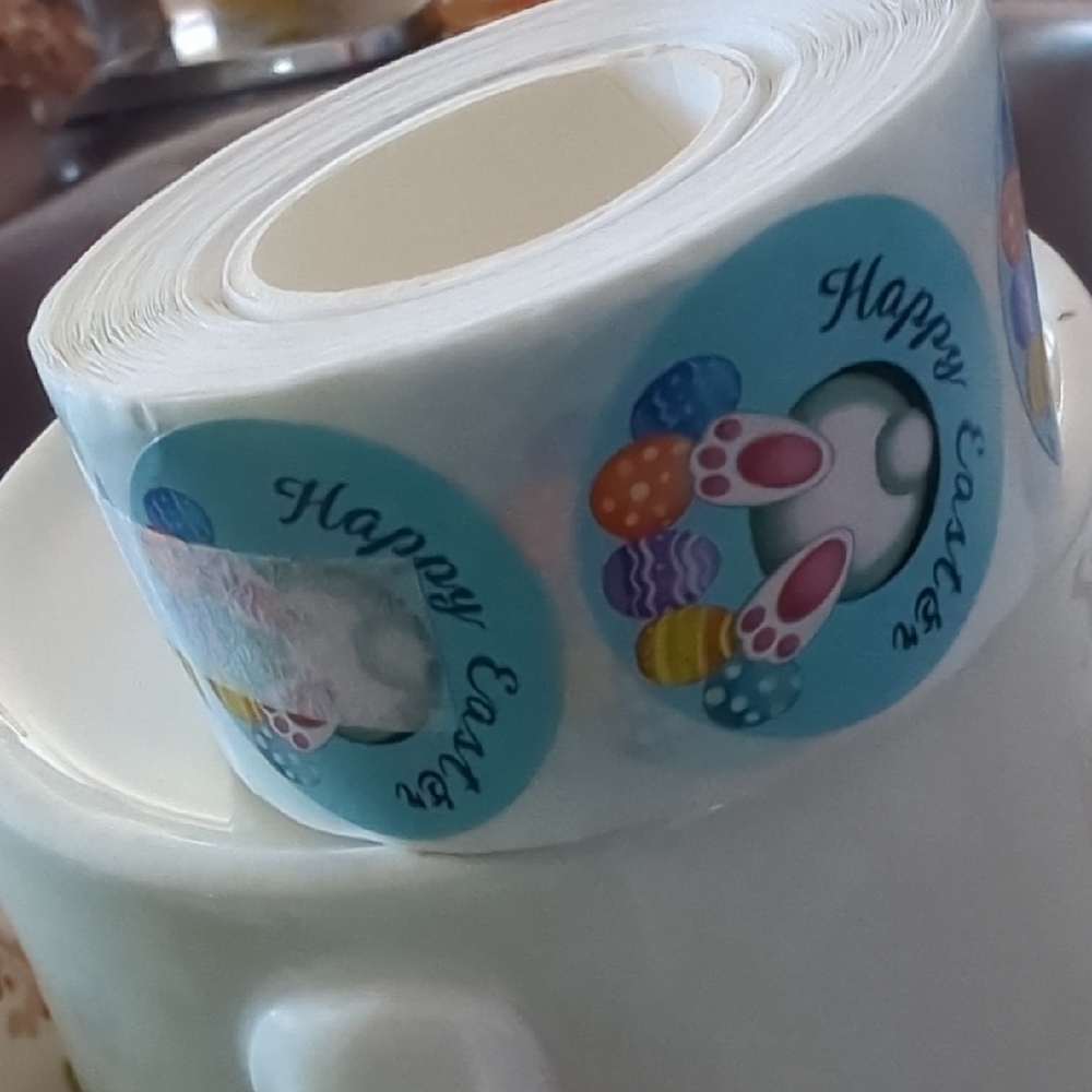 Easter Bunny Sticker Roll Of 500